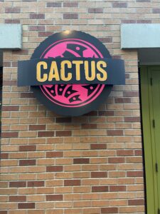 Cactus restaurant sign.