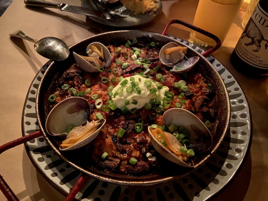 Paella del Dia. A dish