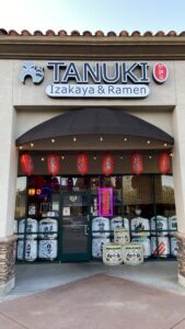 Tanuki Izakaya & Ramen Store Front in Elk Grove California.